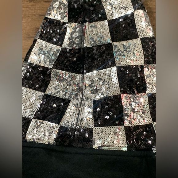 PINK VS CHECKERED FASHION SHOW RUNWAY BLING HOODIE LARGE - Picture 8 of 12